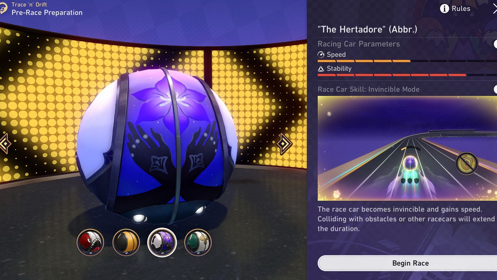 You can freely pick a car to drive in the Grand Finale (Image via Sportskeeda Gaming || HoYoverse)